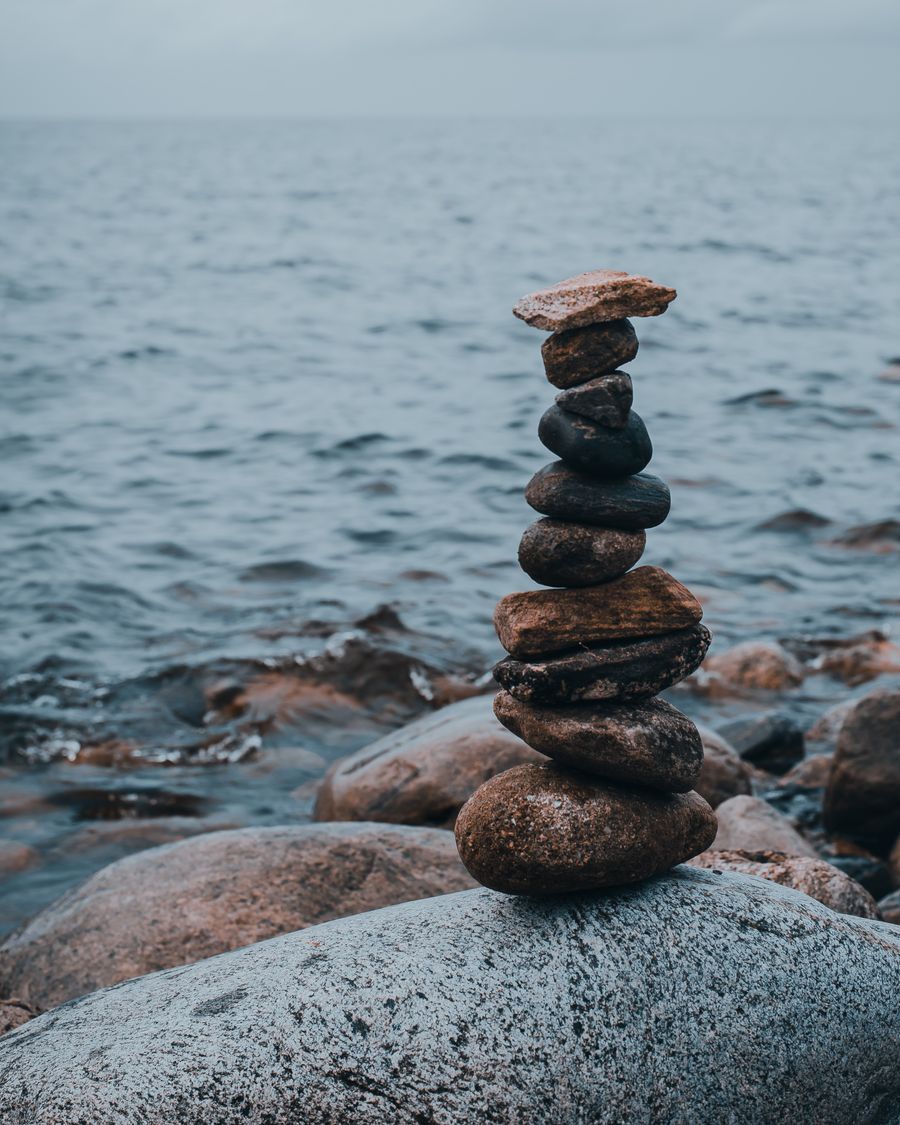 Balanced stacked stones